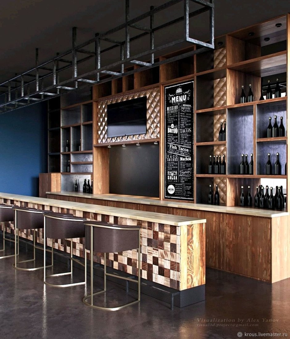 Стойка кафе лофт