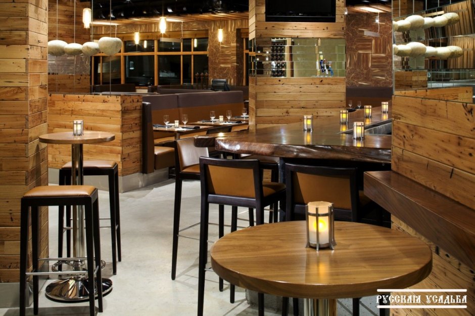 Кафе в деревянном стиле