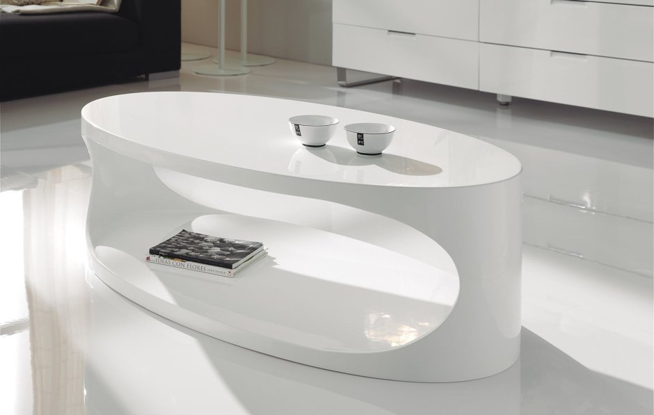 Журнальный стол тофтерид, глянцевый черный