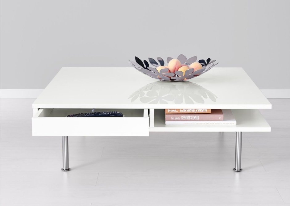 Журнальный столик черный глянец