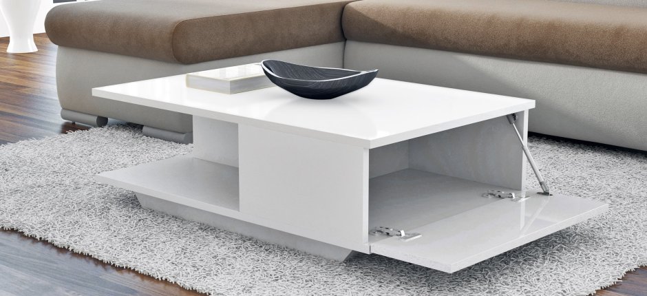 Столик Xenon Mini Hubertus черный с белым 120 cm