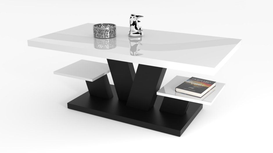 Стол трансформер черный глянцевый