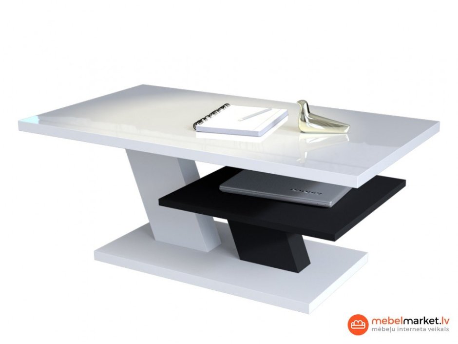 Журнальный столик Halmar lastrico, белый / черный