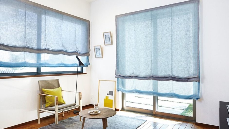 Римская штора тюлевая