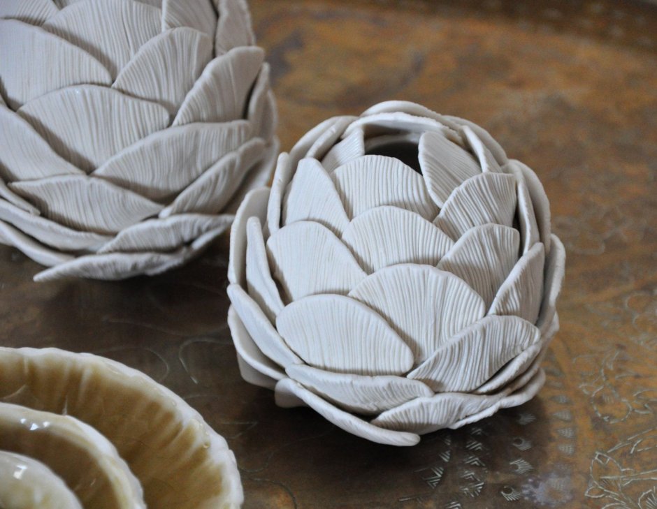 Ваза артишок керамика пошагово