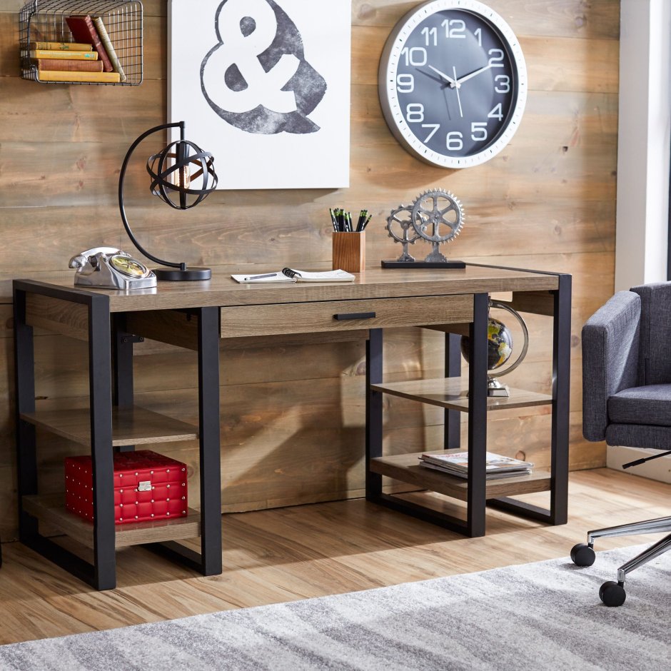 Письменный стол лофт Nexus ln12/Wood-Black