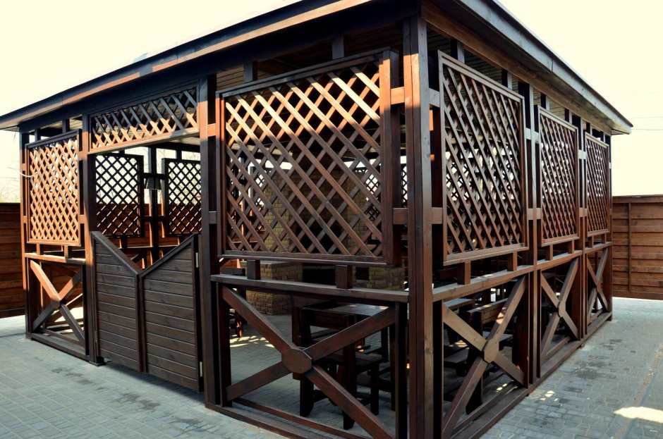 Обрешетка для беседки