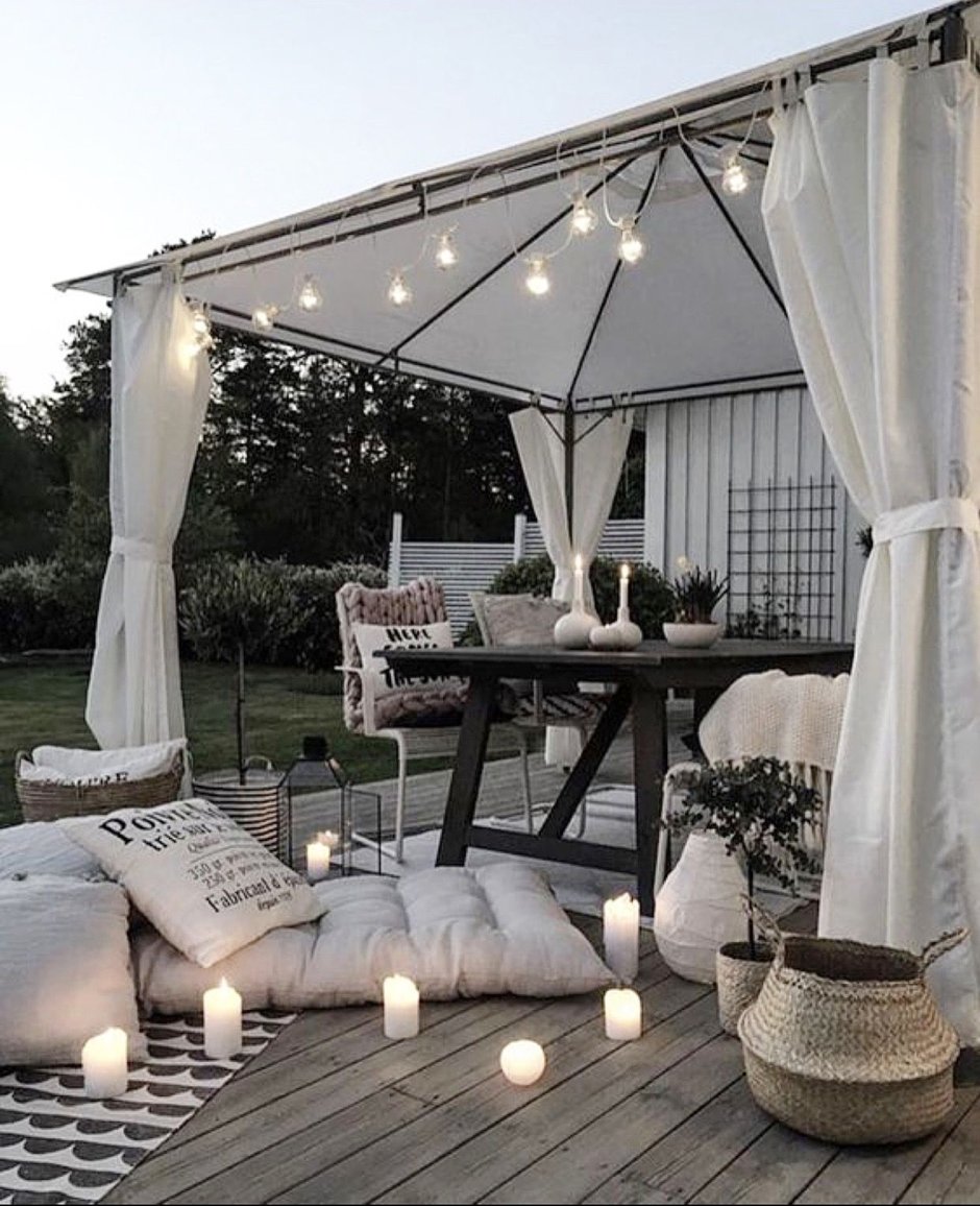 Украшение беседки на даче