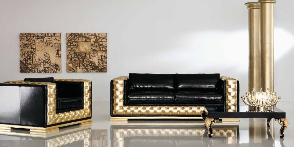 Диван с золотом арт деко