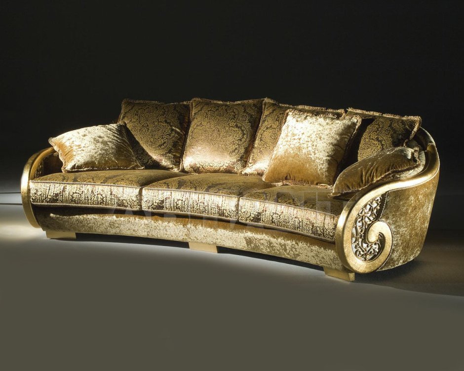 Черно золотой диван