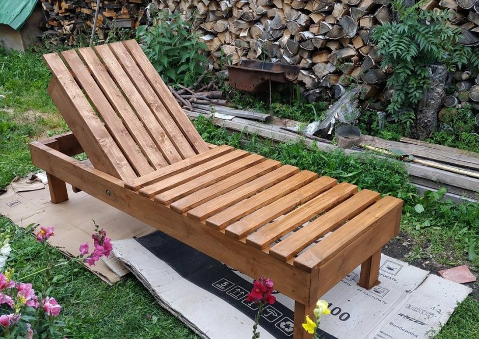 Шезлонг деревянный