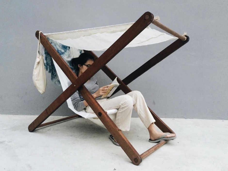 Шезлонг деревянный