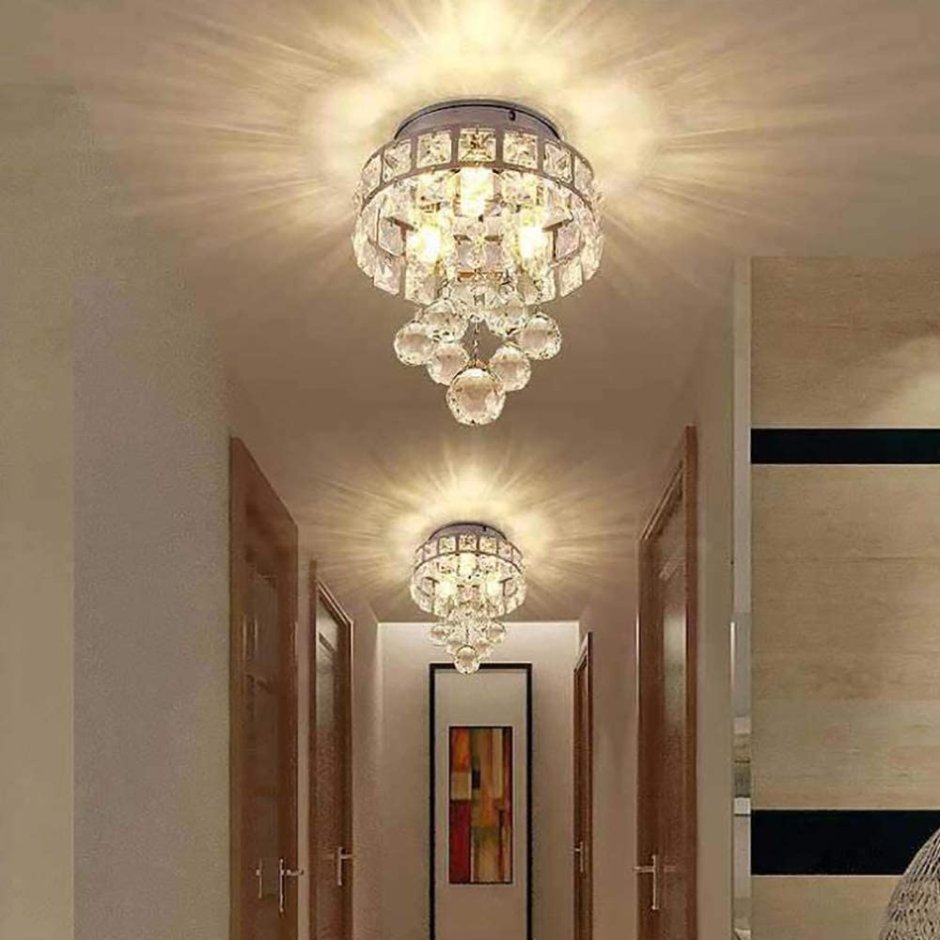 Потолок в прихожей с подсветкой