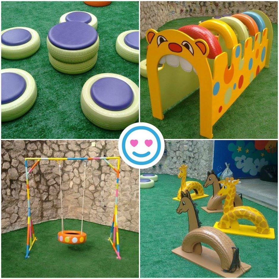 Игровая площадка из подручных материалов