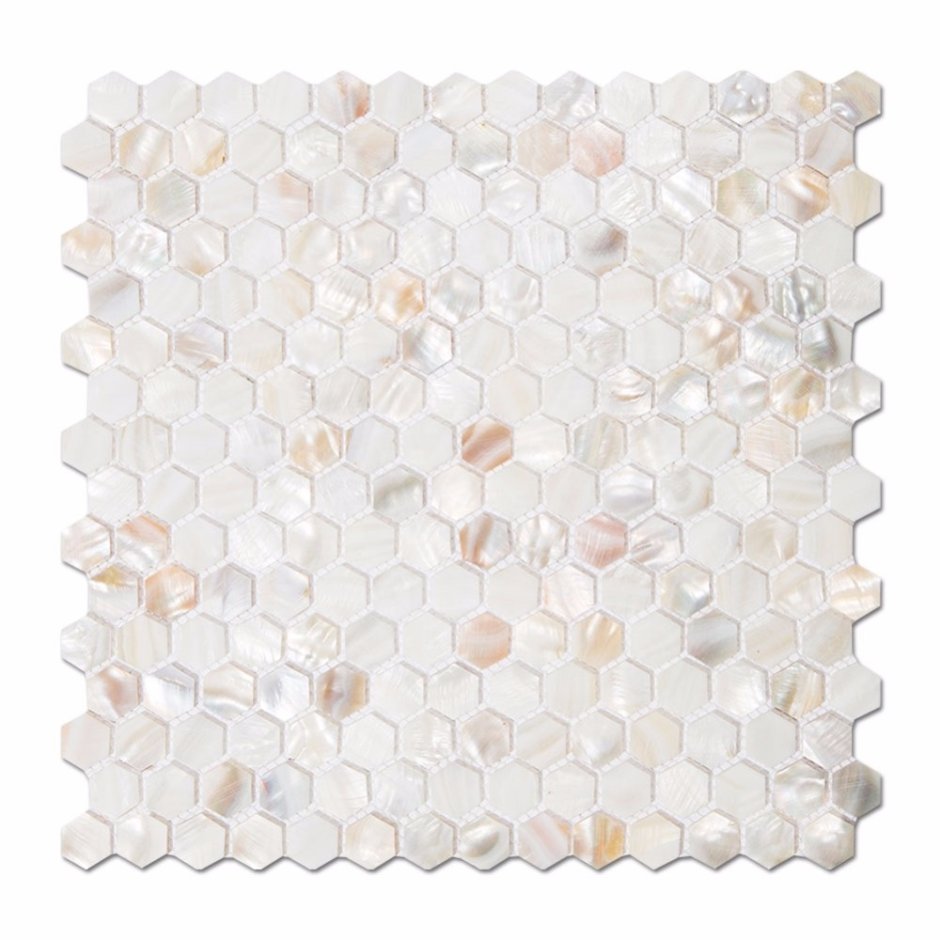 Мозаика Гексагон перламутр