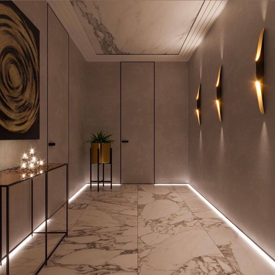 Скрытый плинтус с подсветкой