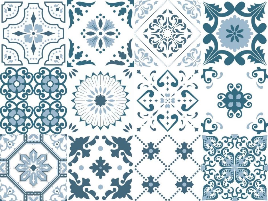 Трафарет плитка португальская