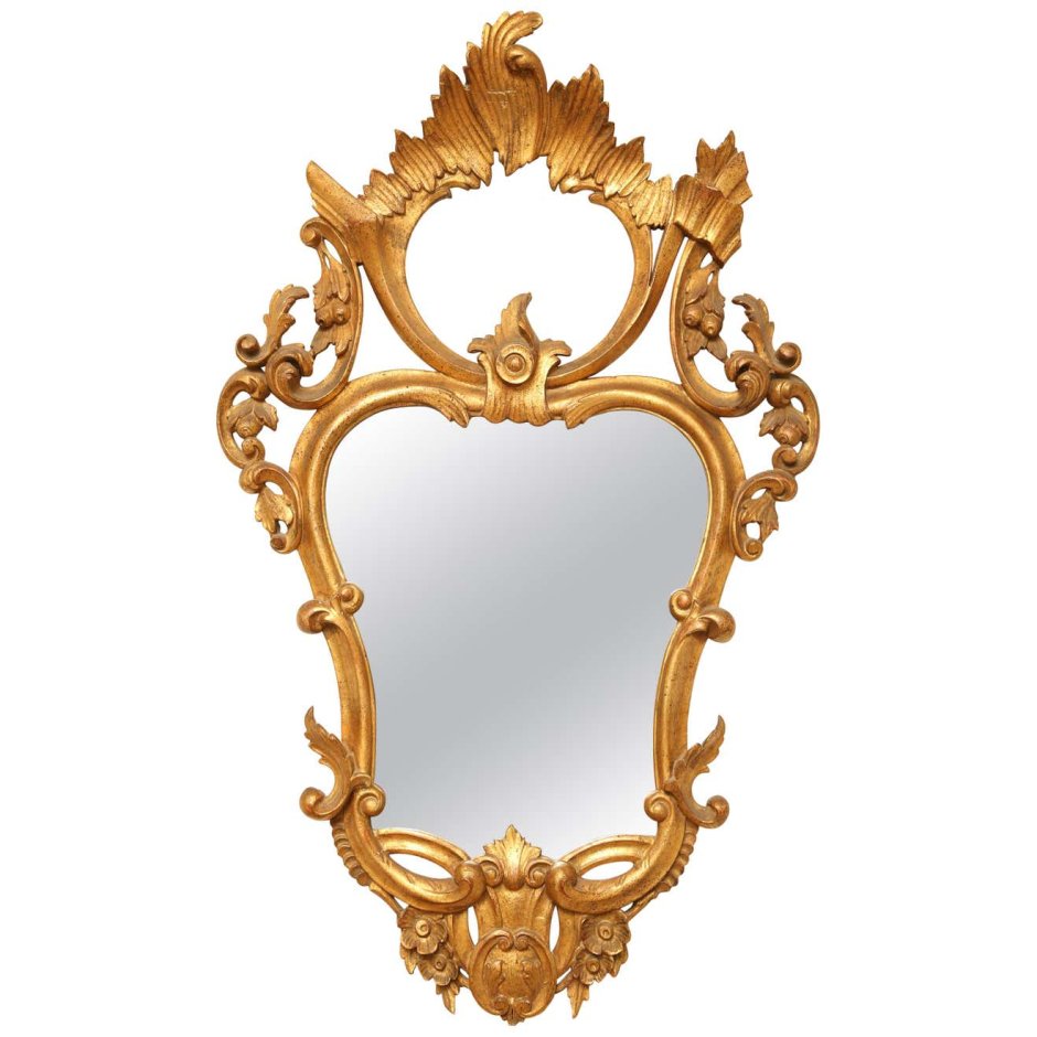 French Louis XV Style Carved Bleached Wall Mirror