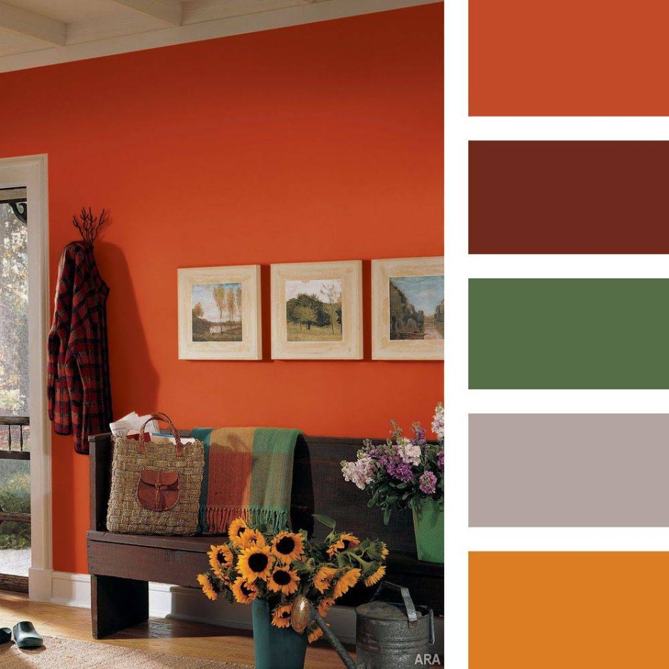 Сочетание цветов терракотовый