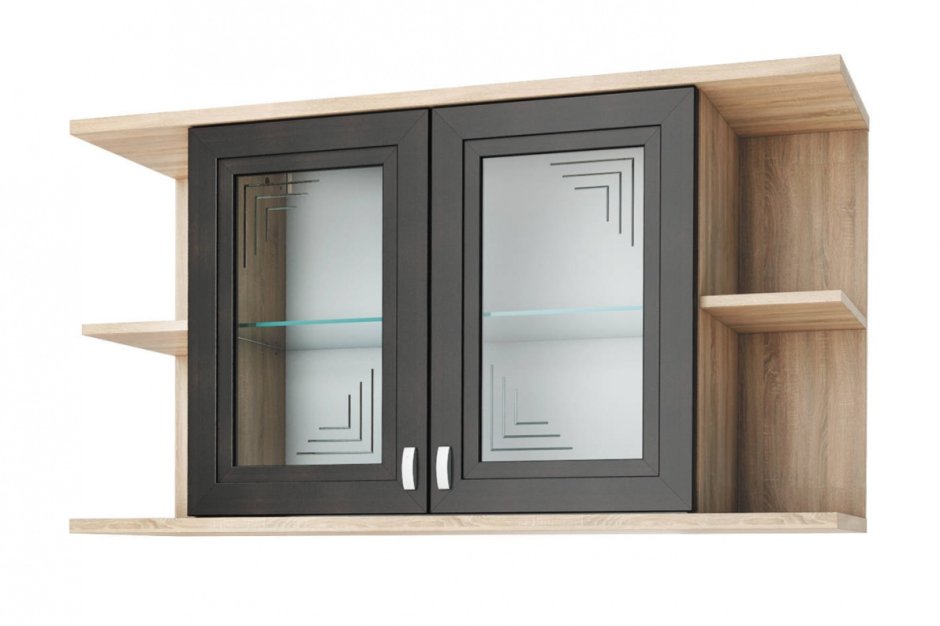 Полка навесная со стеклом Аурелия