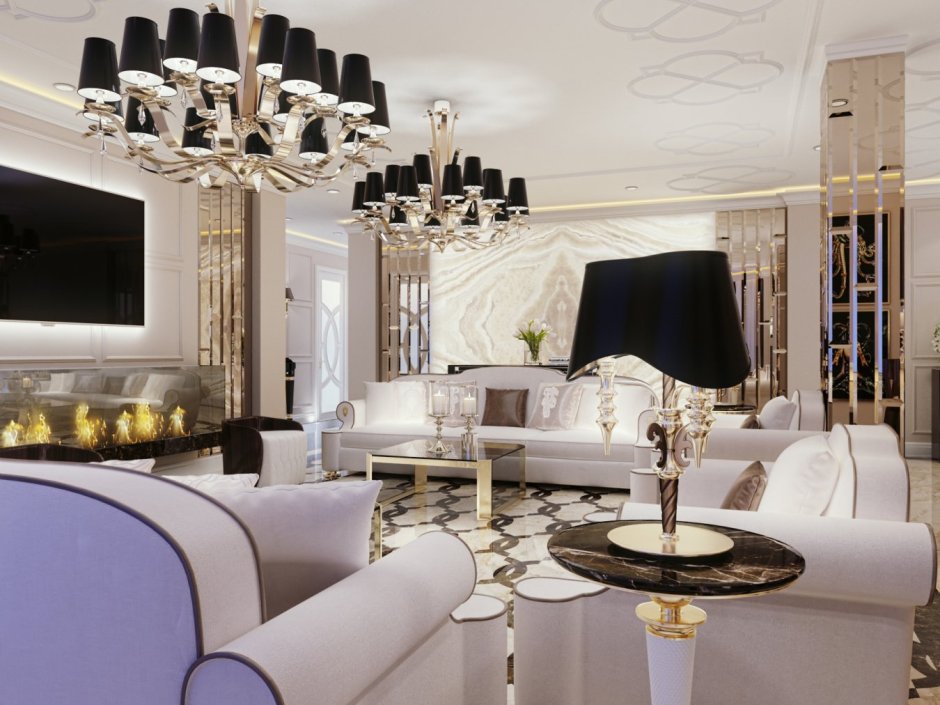 Гостиная арт деко Анжелика Прудникова