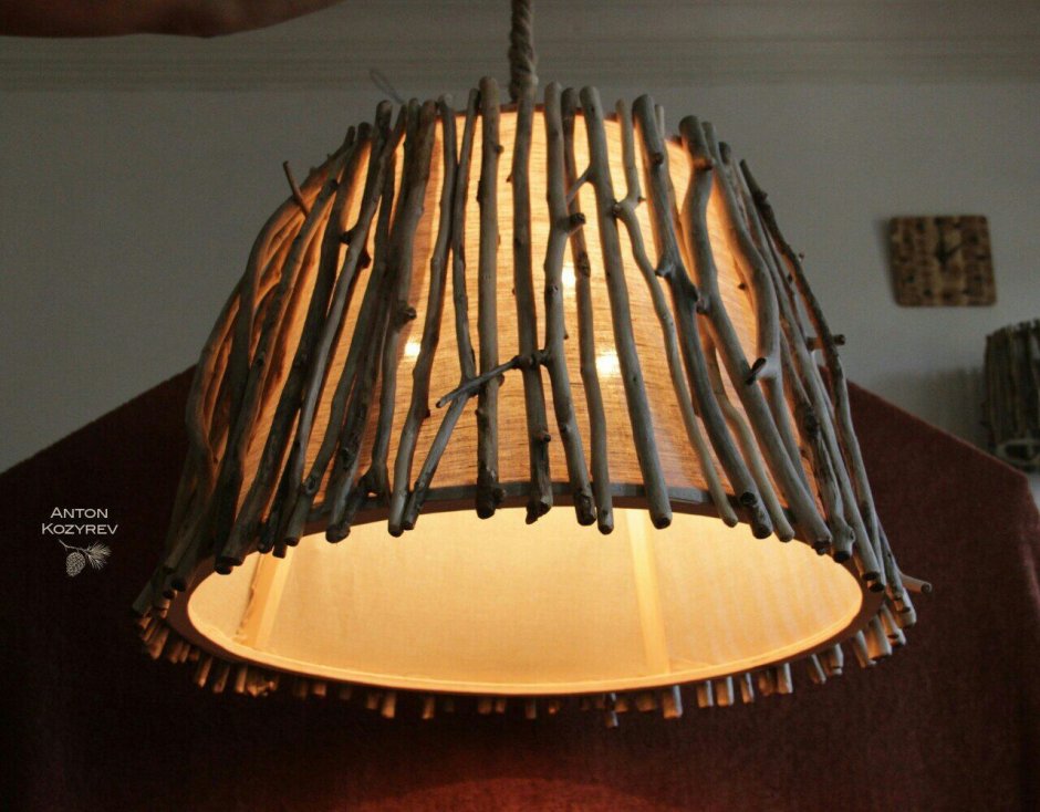 Абажур из веток