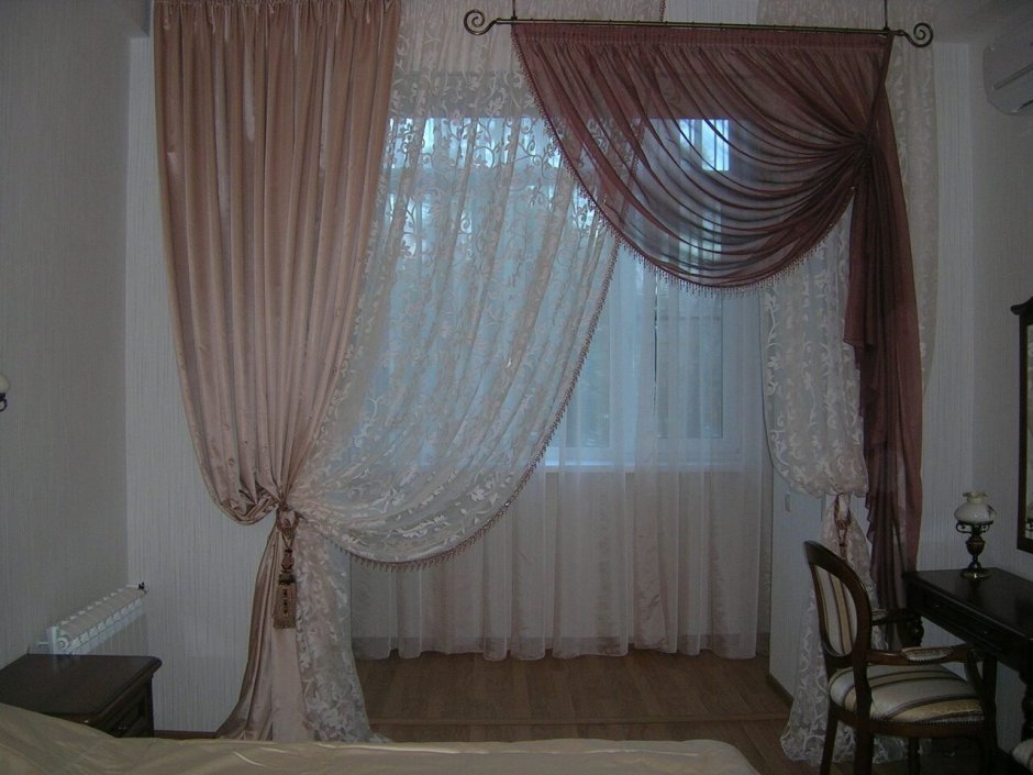Драпировка тюли на окнах