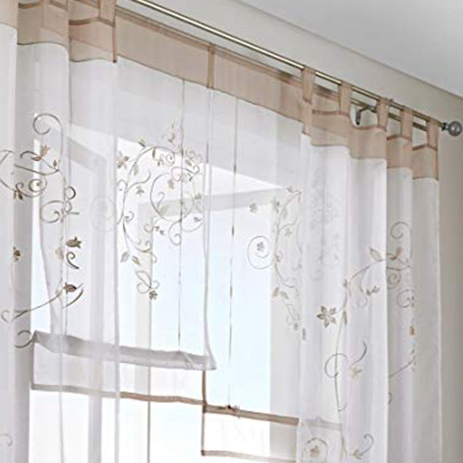 Шторы на кухню с балконной дверью