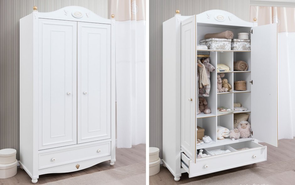 Детская шкаф в классическом стиле для новорожденных