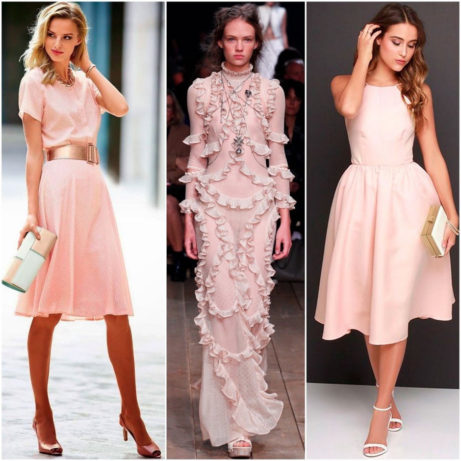 Платье пудрово розового цвета