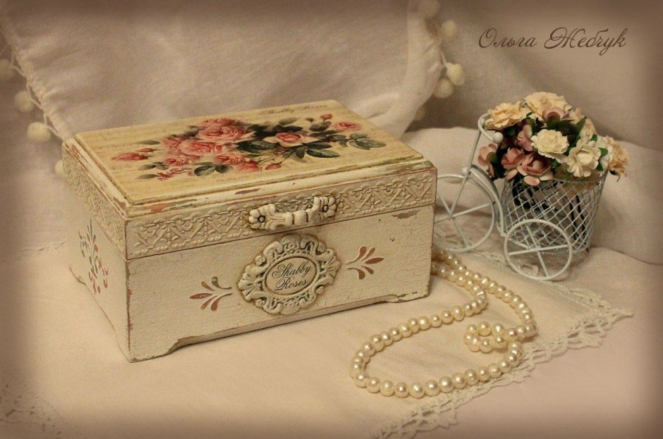 Ольга Жебчук шкатулка шебби