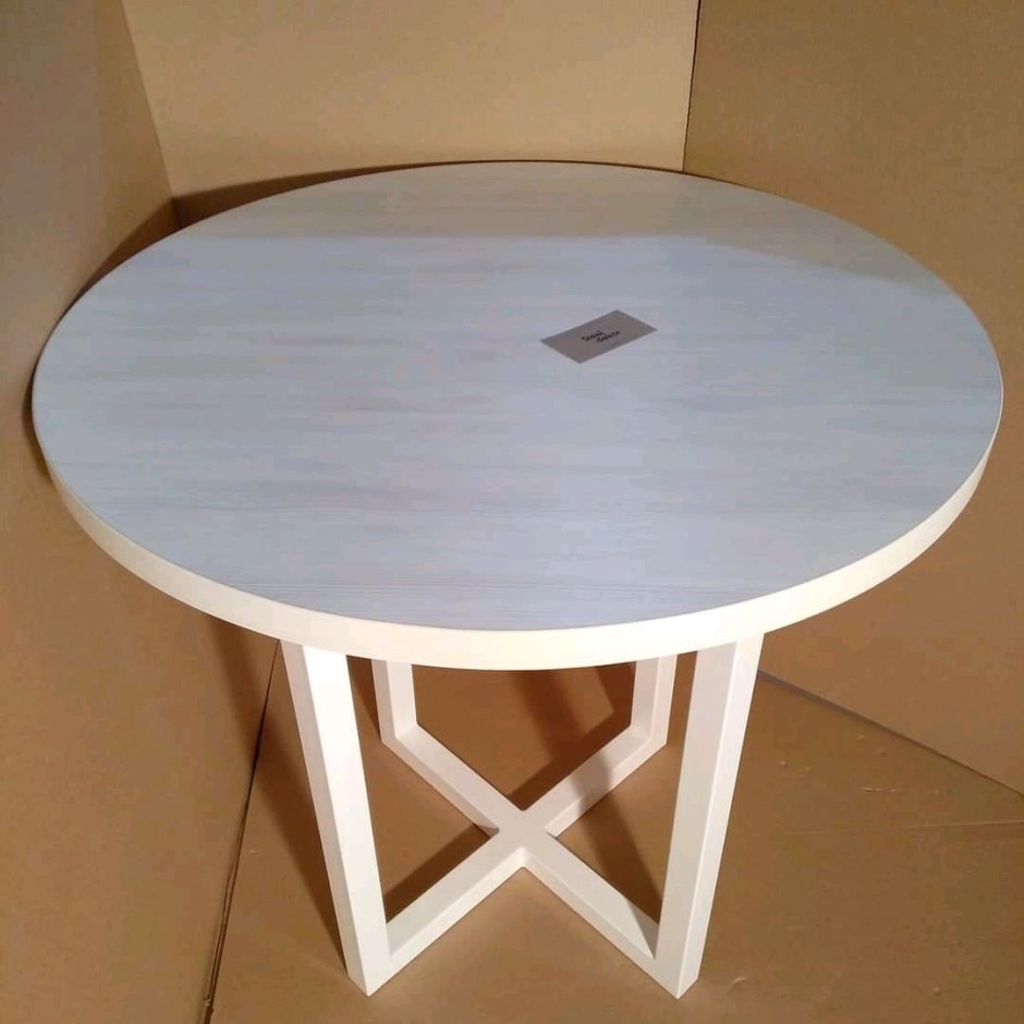 Стол круглый белый большой