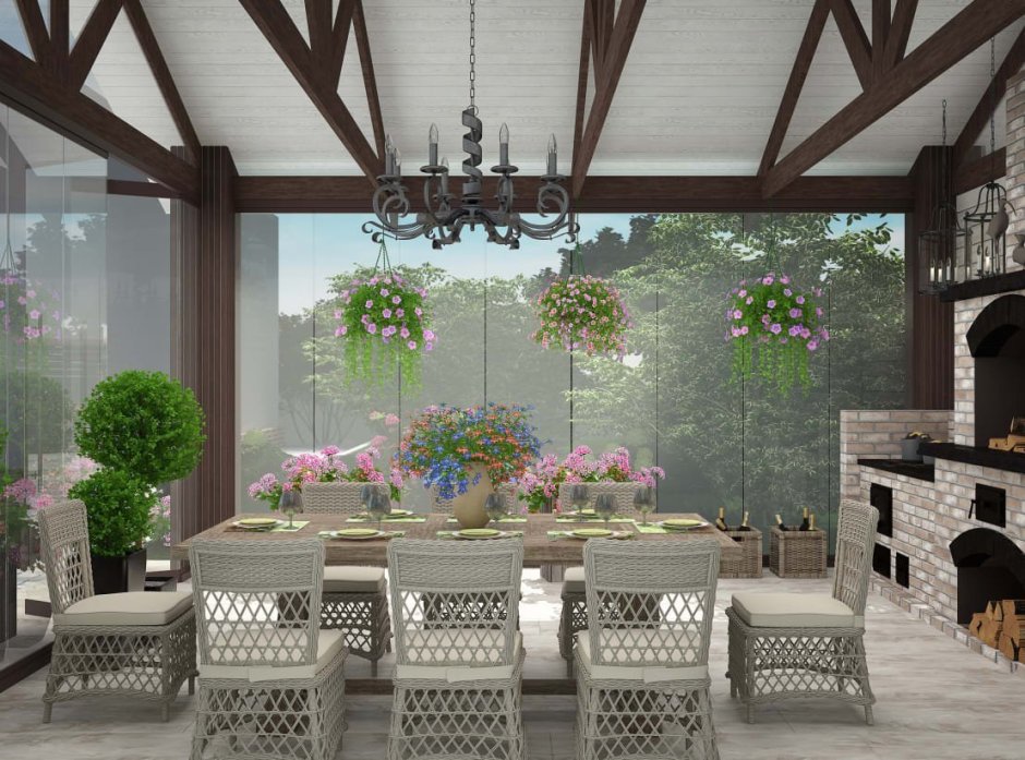 Интерьер беседки