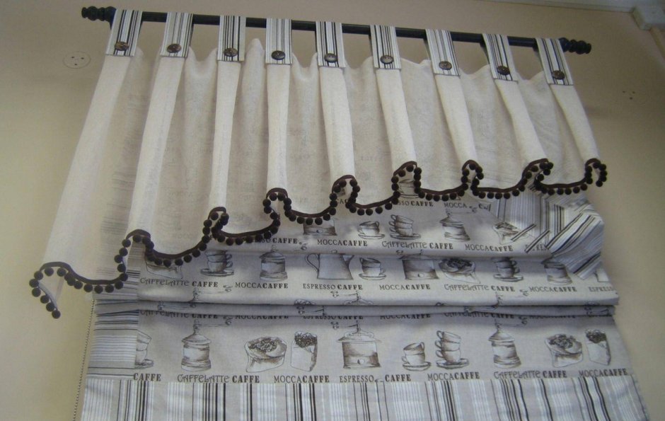 Крепление ламбрекена к карнизу