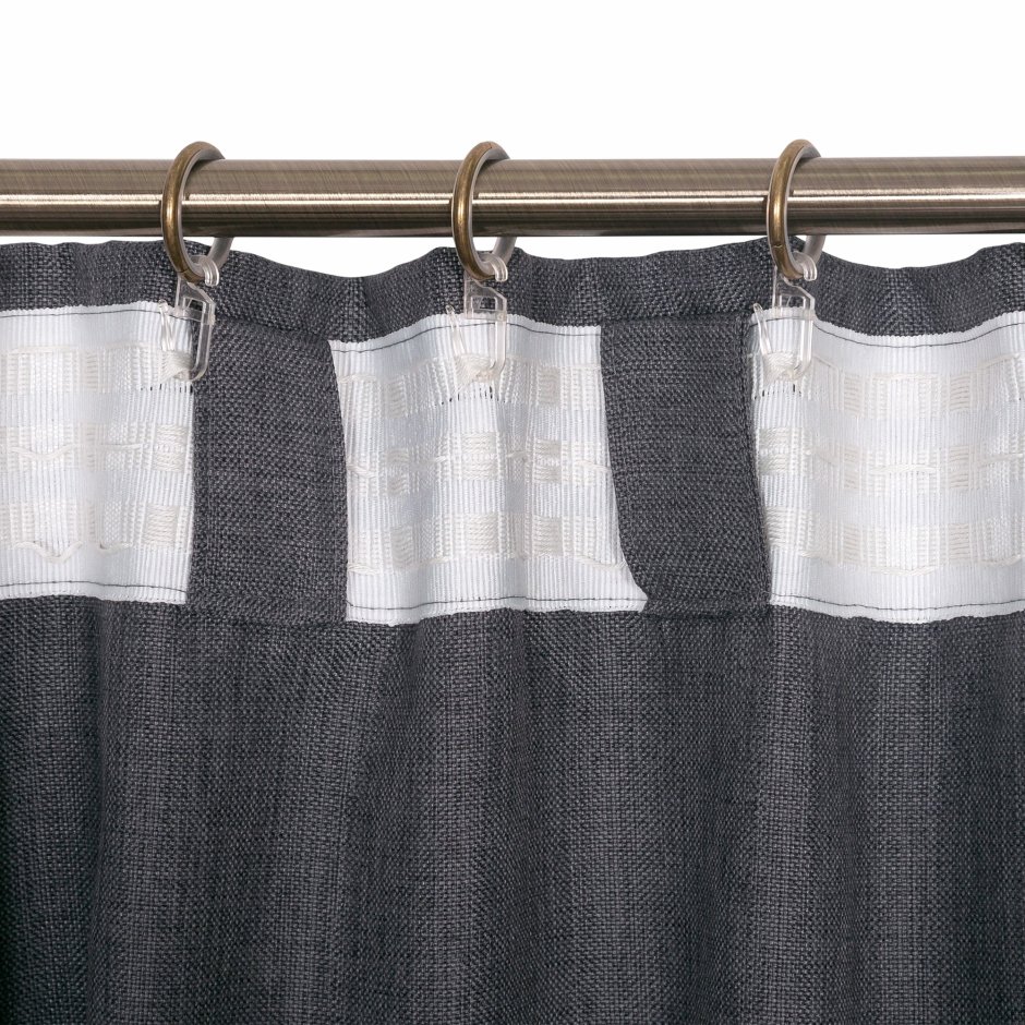 Штора на ленте «лукс» 200х260 см цвет серый