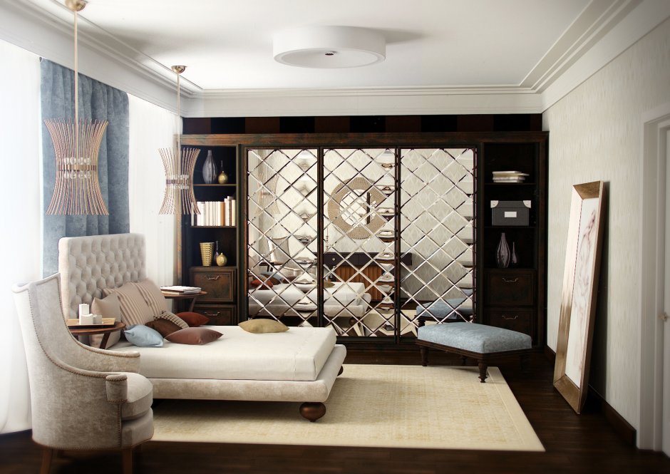 Арт деко гостиная спальня