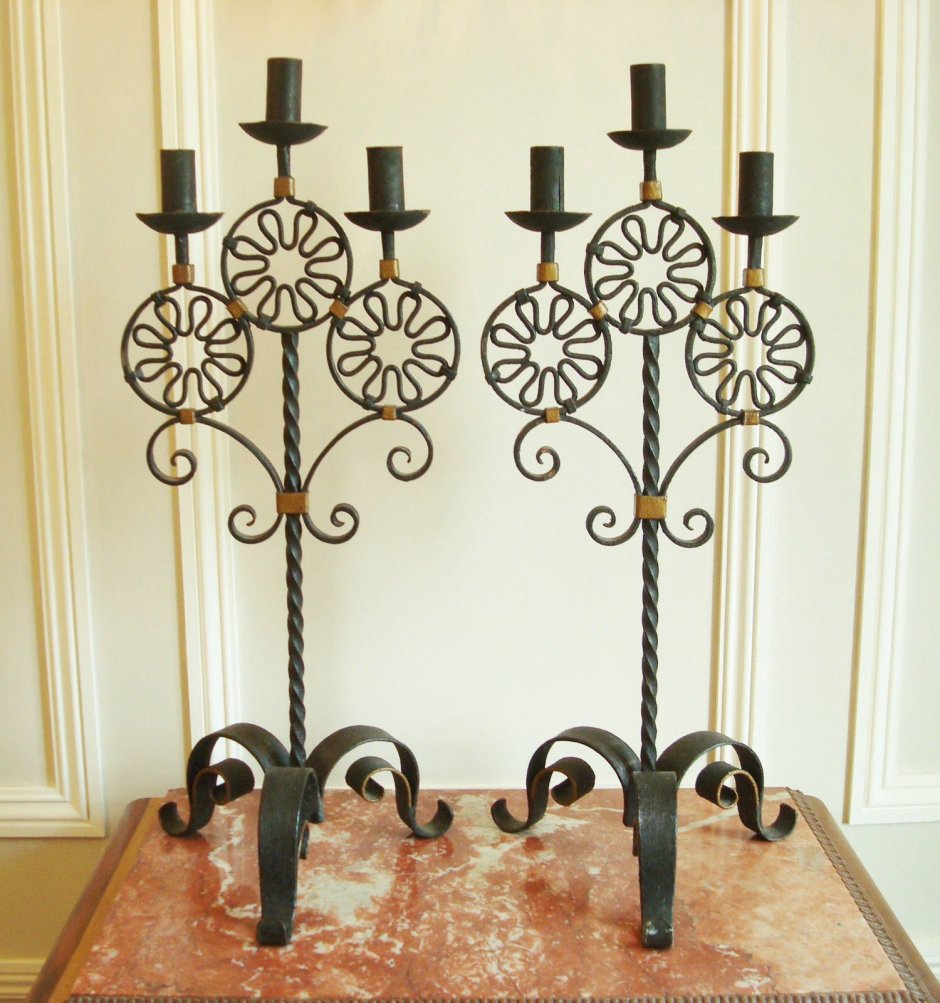 Кованые подсвечники напольные