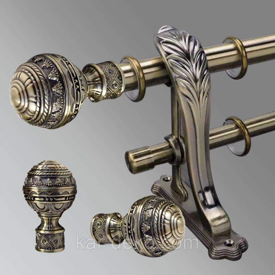Brass Double Curtain Rod