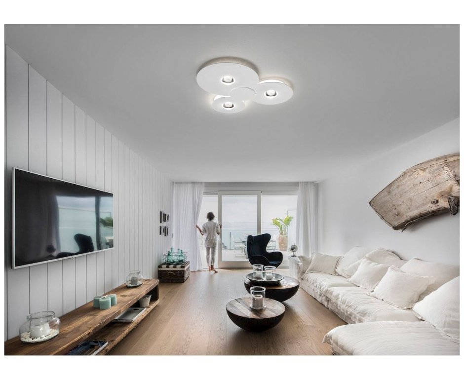 ЛАКЭНЕ светодиодный встраиваемый софит, молочный