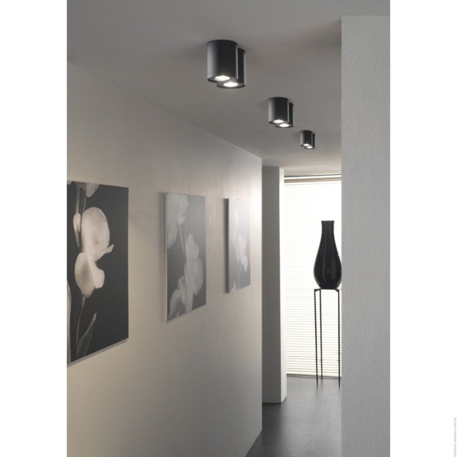 Точечные светильники в интерьере кухни