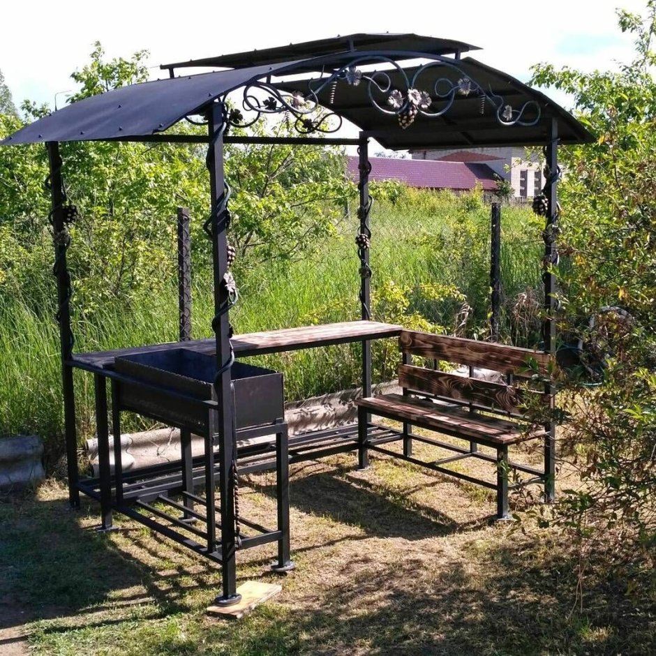Навес для мангала шашлычник 1.5x2.5x2 м