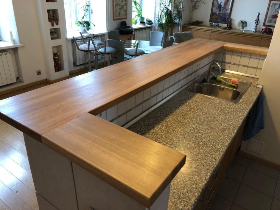 Сборка угловой столешницы для кухни