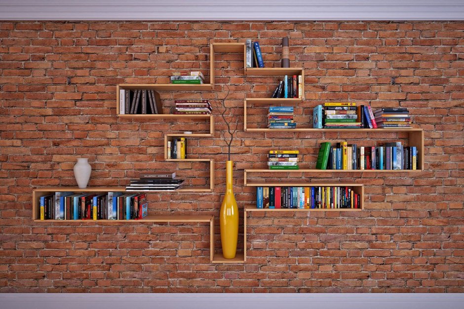 Оригинальные книжные полки
