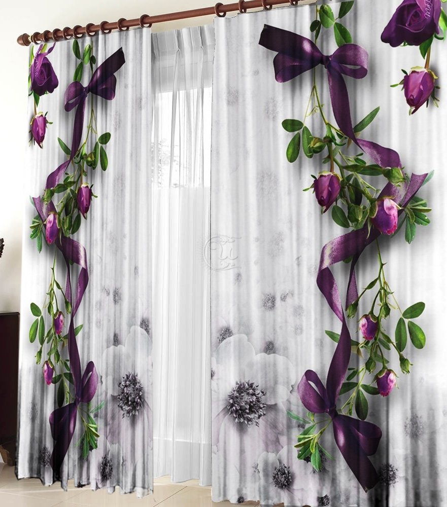 Комплект фотоштор Zlata Korunka "ламбрекен из цветов"