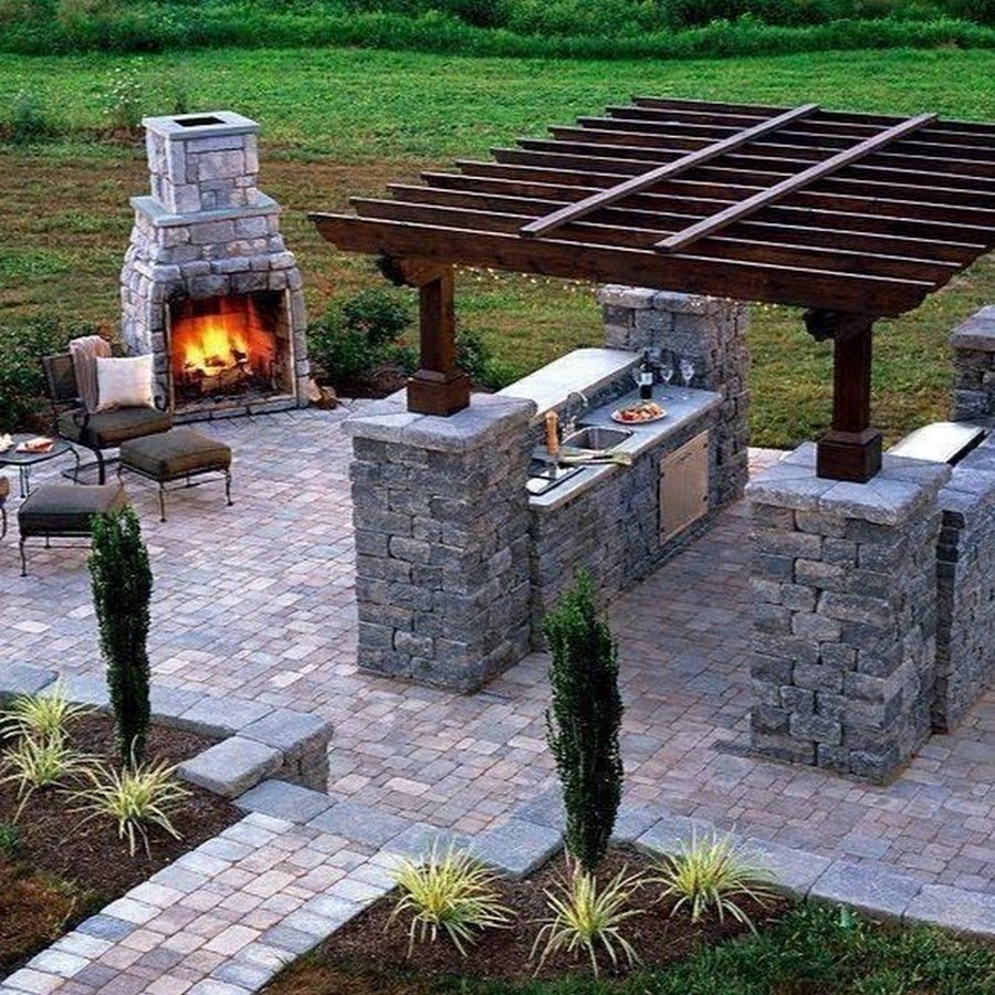 Дворовые летние кухни с печкой