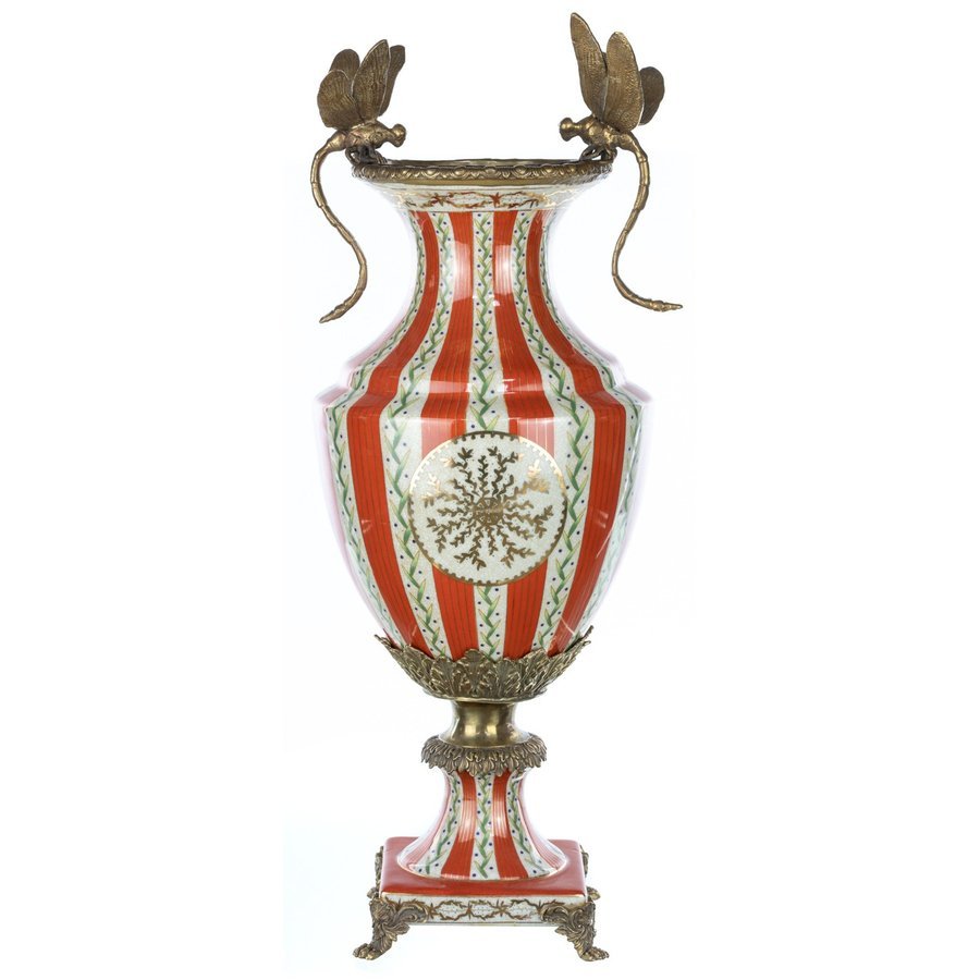 Вазы фарфор с бронзой