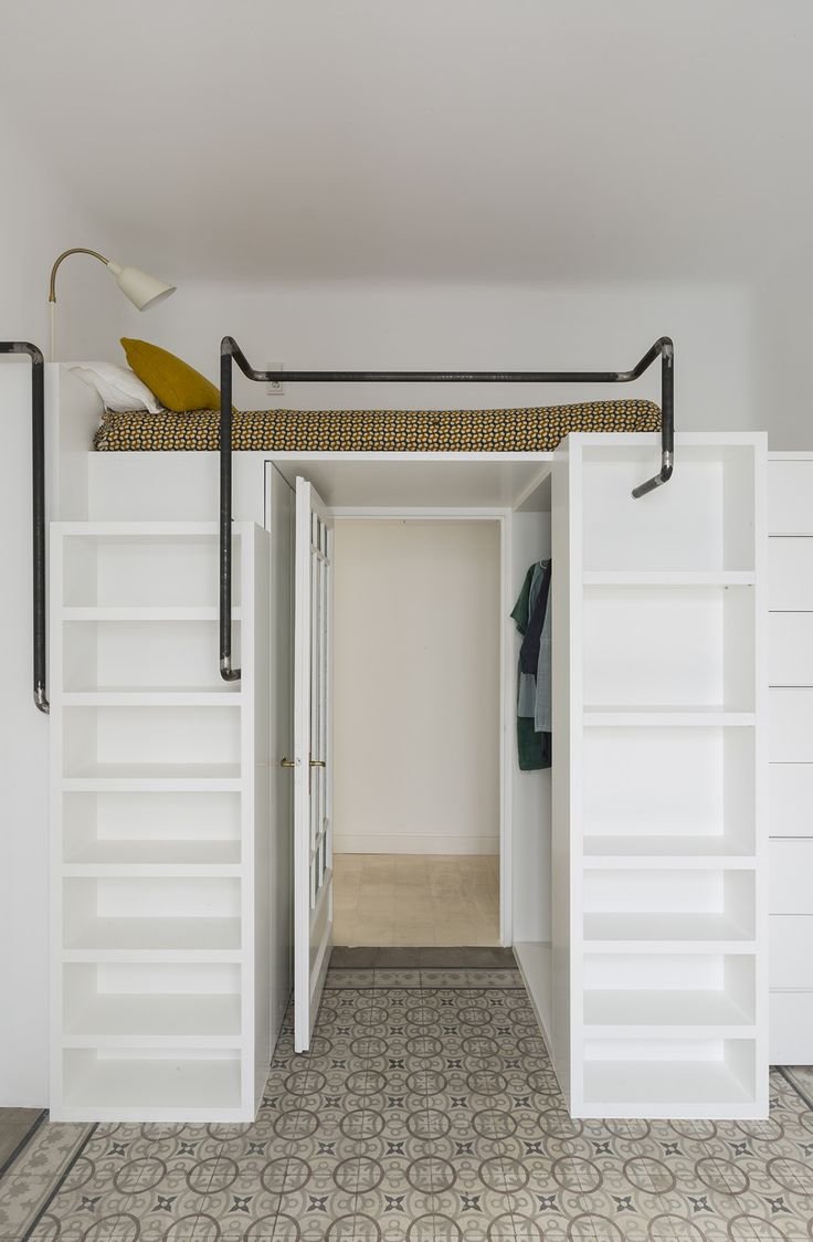 Кровать чердак с гардеробной