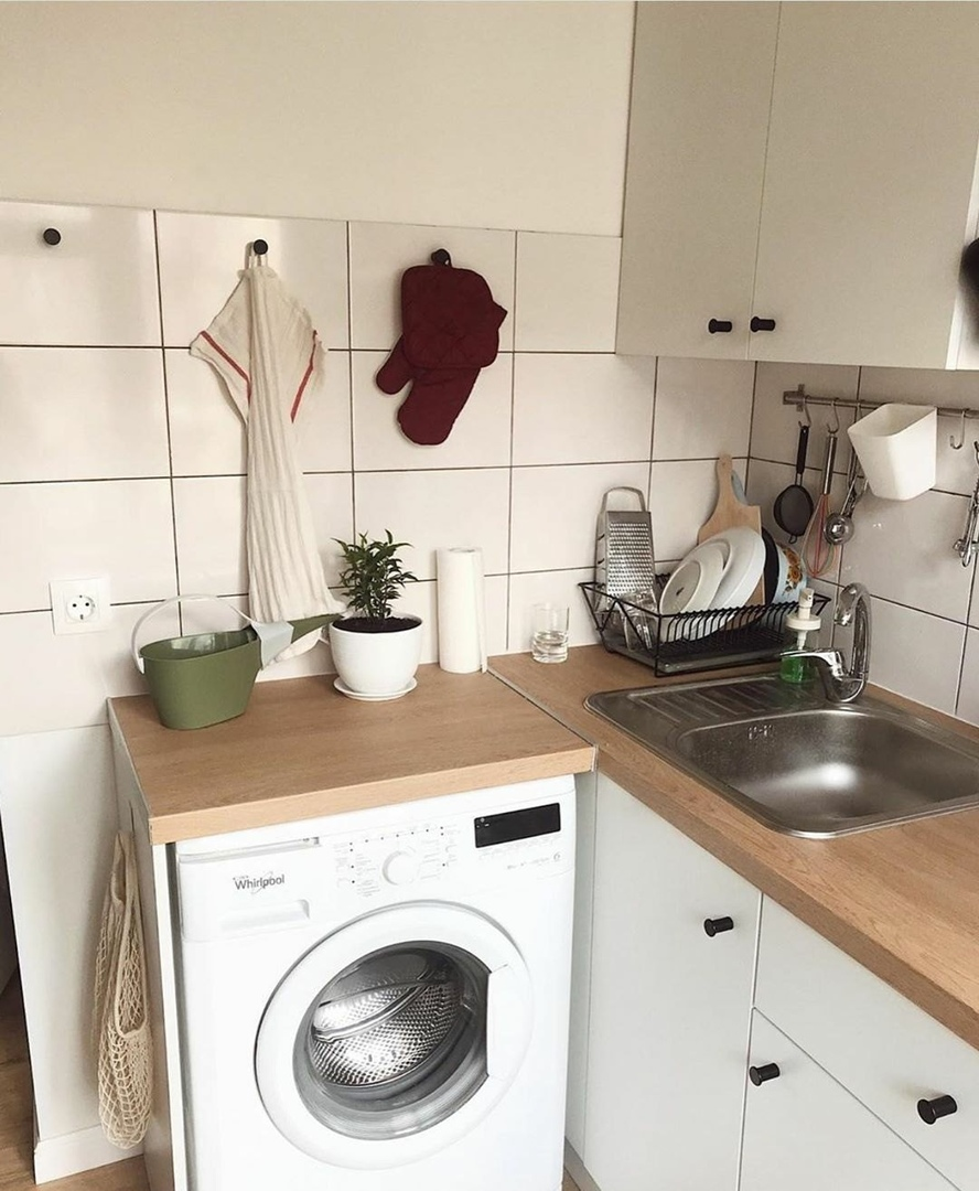 Стиральная машина на кухне в хрущевке