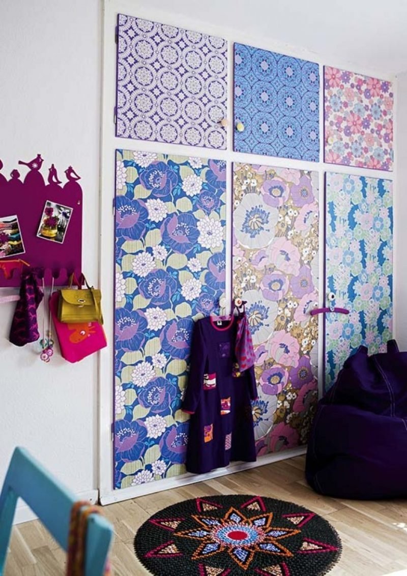 Шкаф декорированный тканью