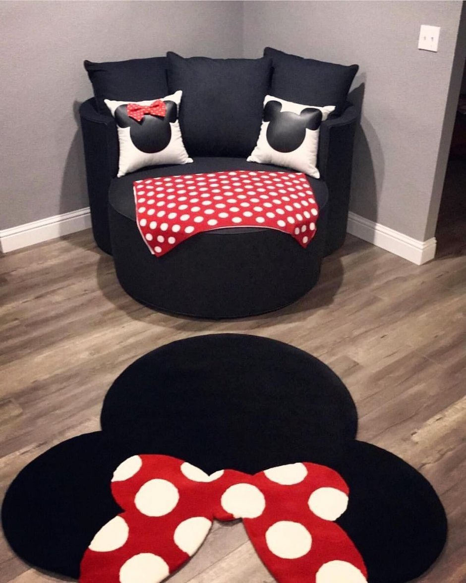 Кровать микки маус с мягким изголовьем